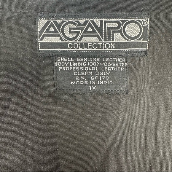 Agapo Suede Leather Vest Plus Size 1x Black Embroidered Cowboy Western Rodeo - Picture 4 of 7